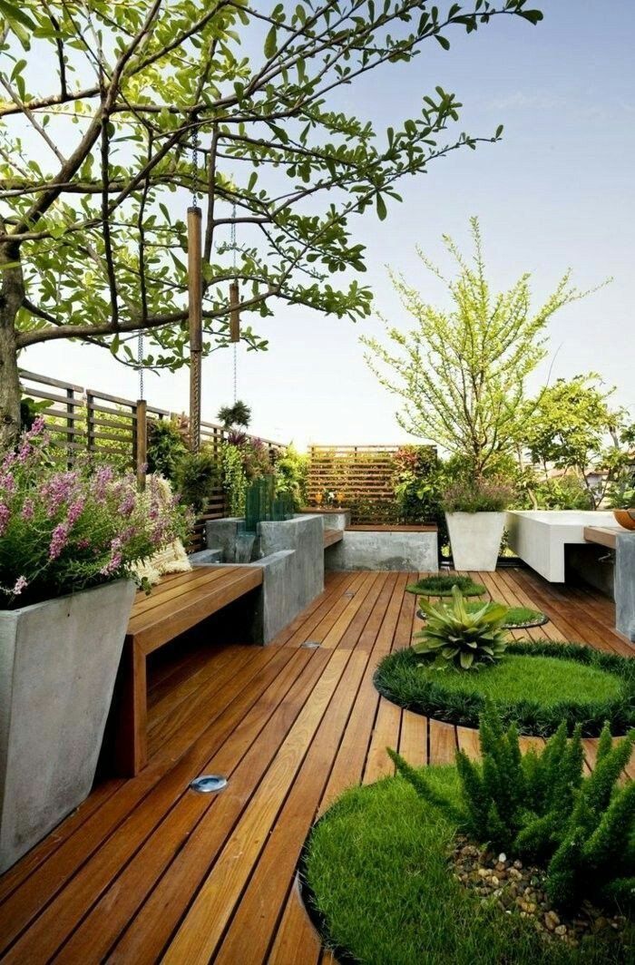 Thiết kế vườn trên sân thượng đẹp tại Hà nội
