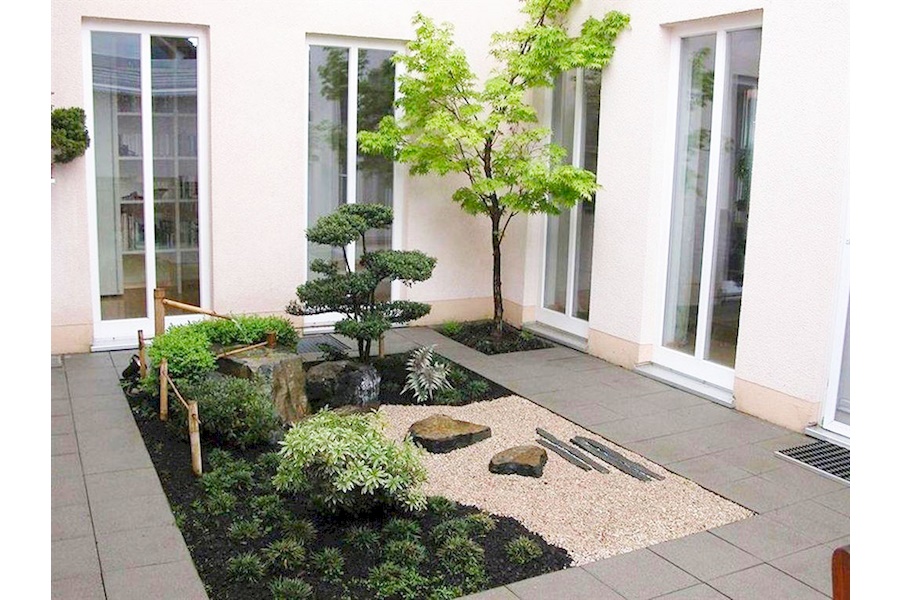 Mẫu thiết kế sân vườn Biệt thự - Phong cách Nhật (Mã GF55)