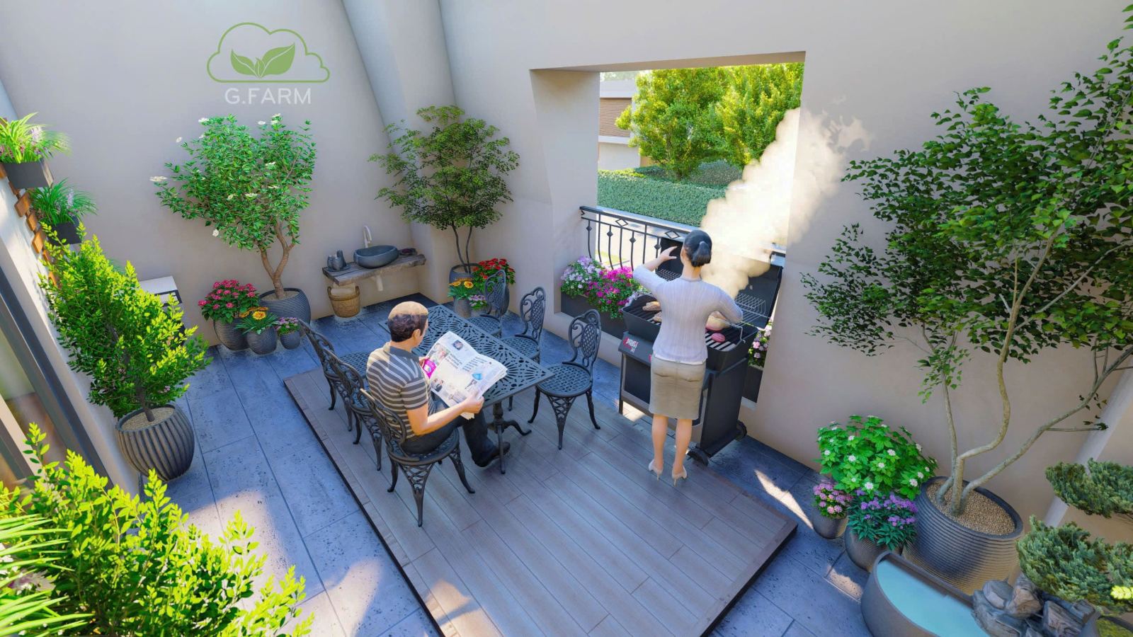 Sân vườn nhà phố