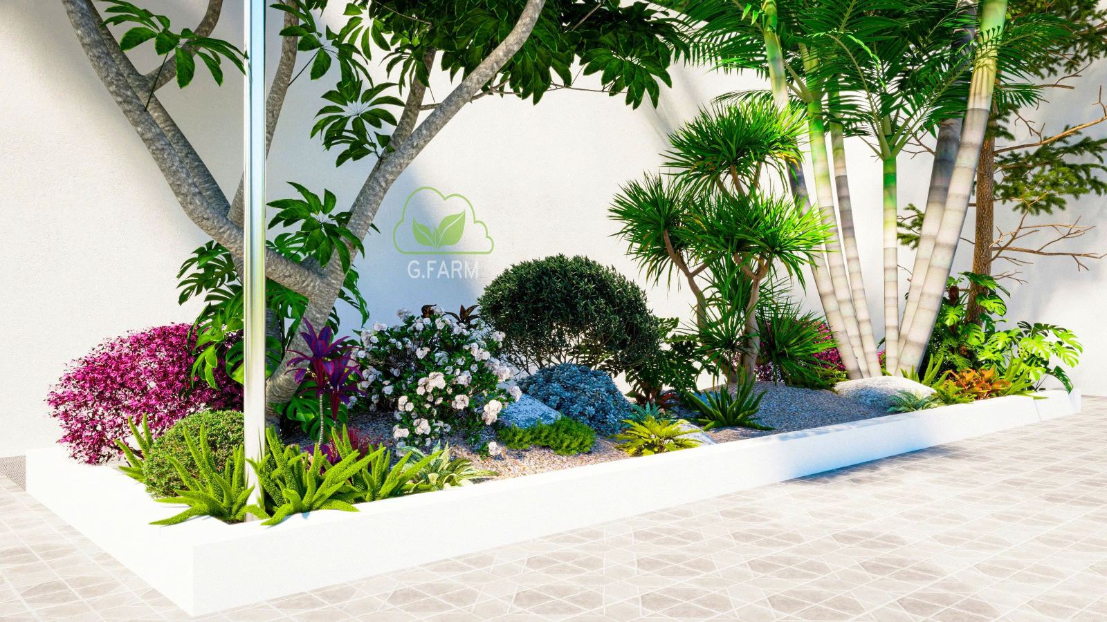 Thiết kế cảnh quan cây xanh khuôn viên tại Bắc Ninh